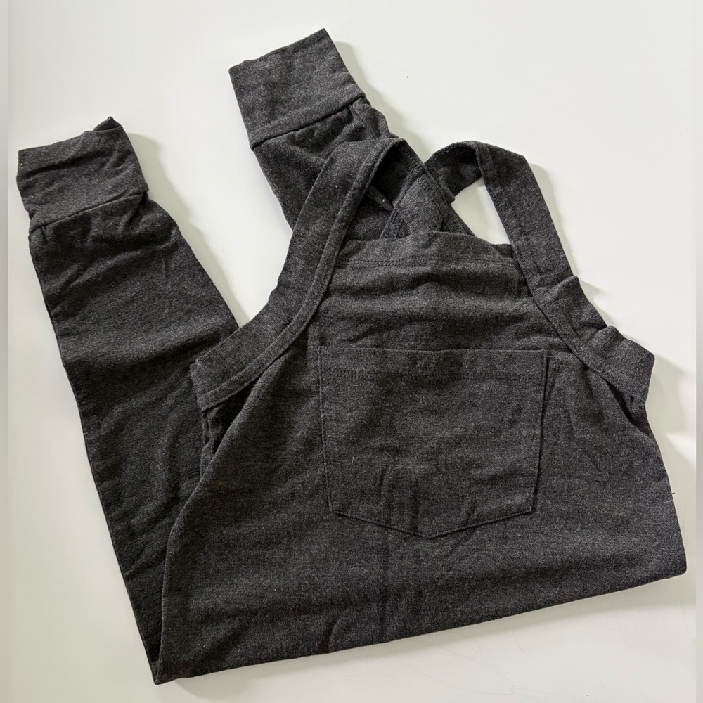 Jax & Lennon Charcoal Bamboo Overalls 6-12M